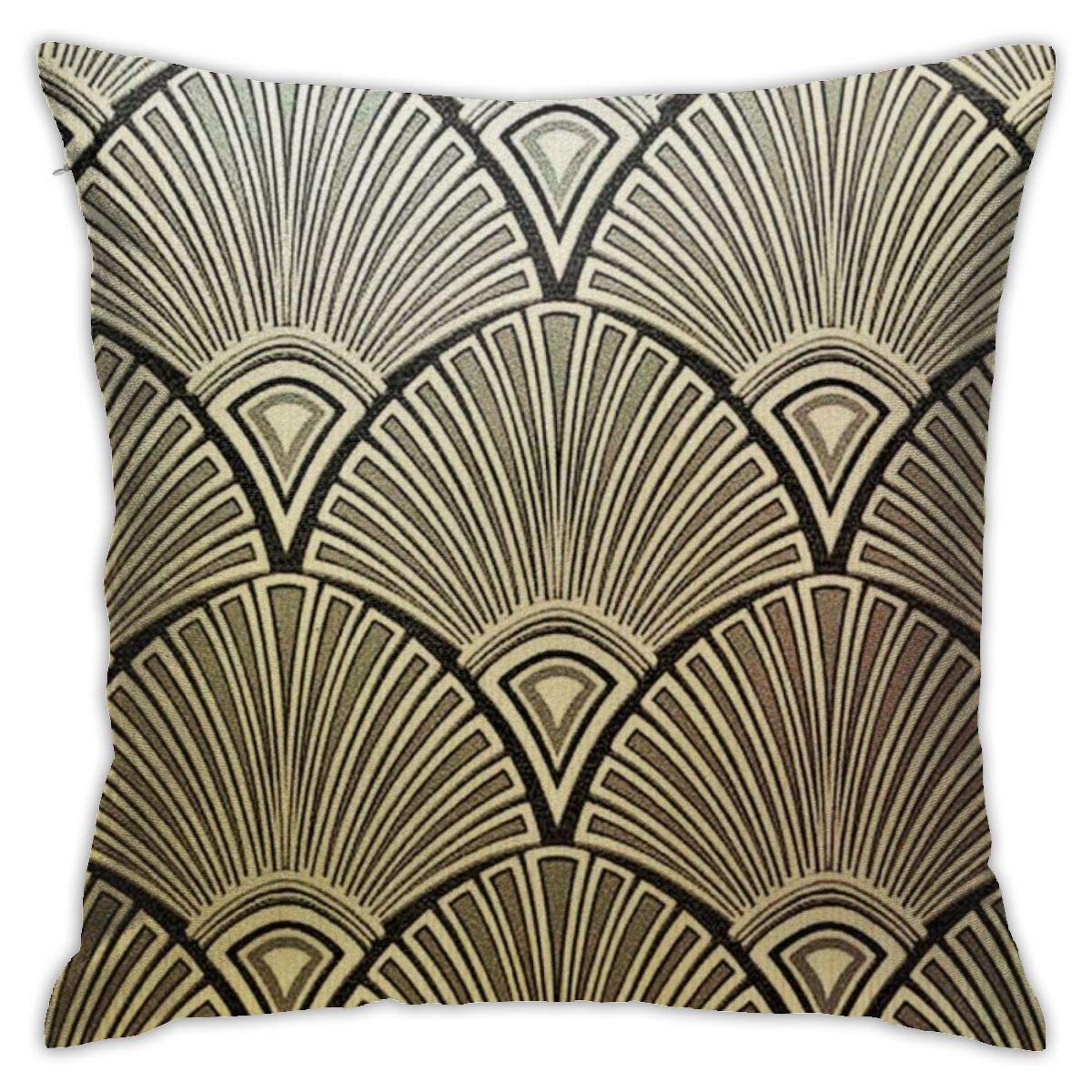 Art Deco Ochre Geometric Cushions Hexagon Cut Velvet Mustard