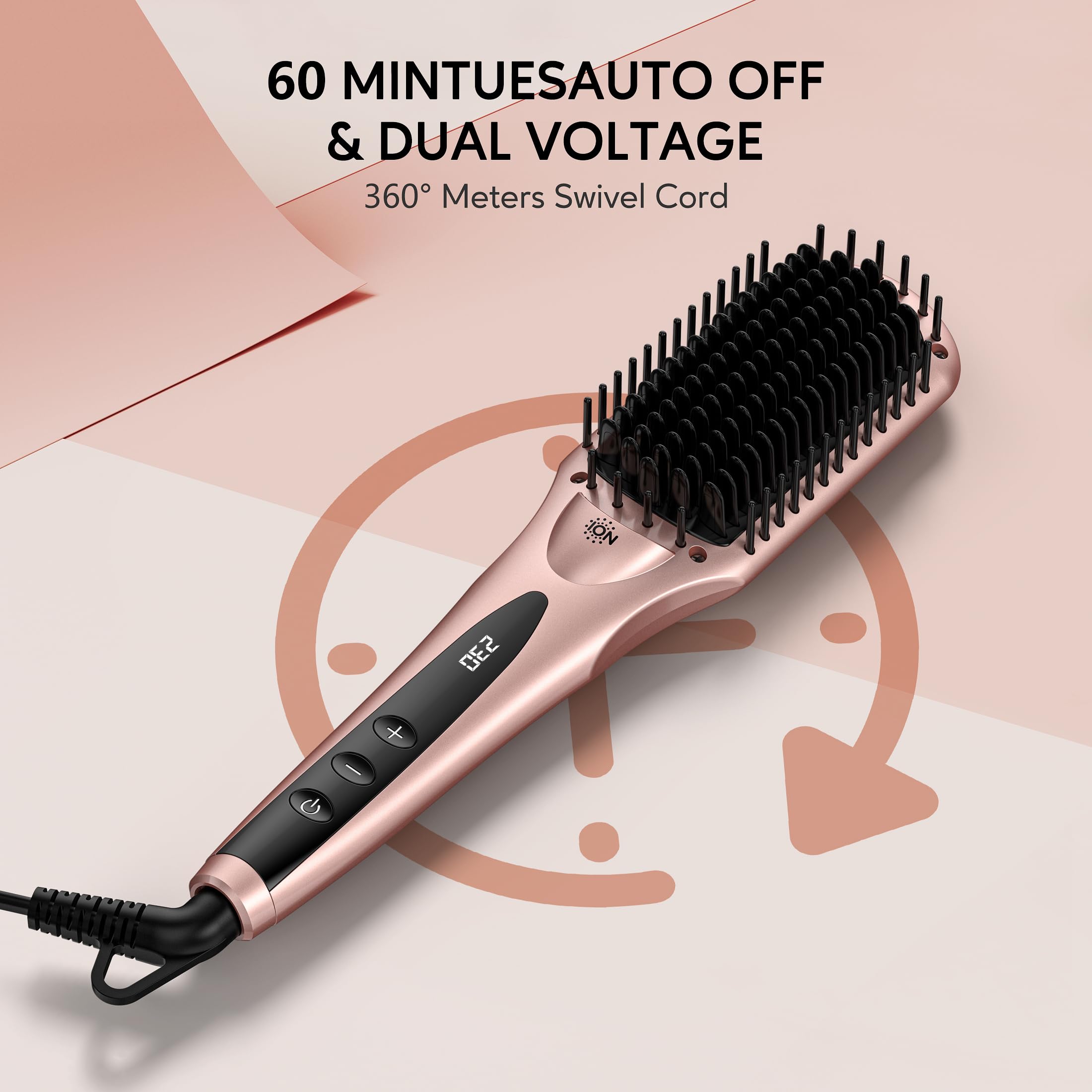 Le Vite Hair Straightener Brush Heat Straightening Brush Lange