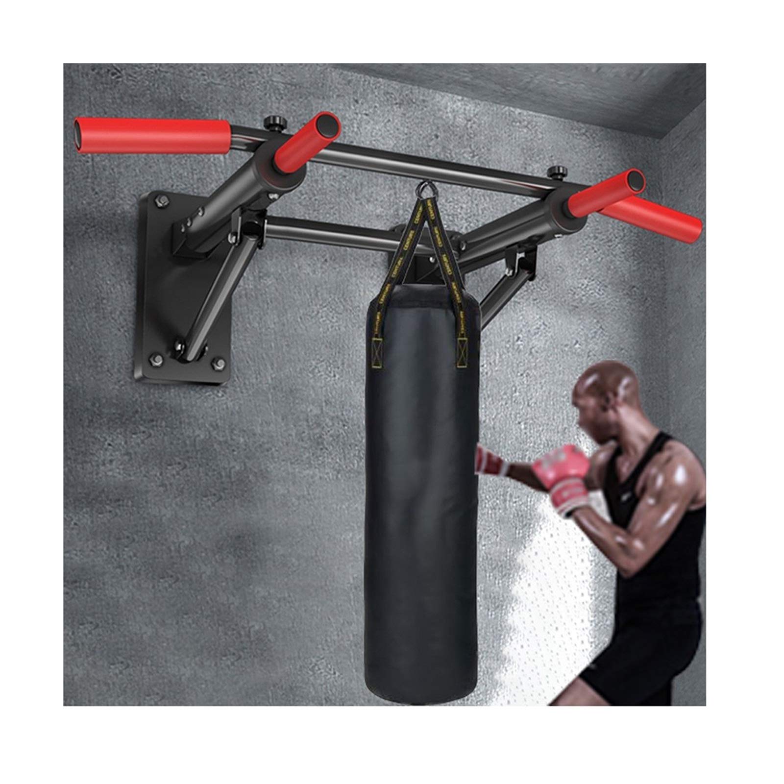 Boxing Rdx Wall Mounted Dip Bar Hot Punch Bag Wall Bracket Pull Up