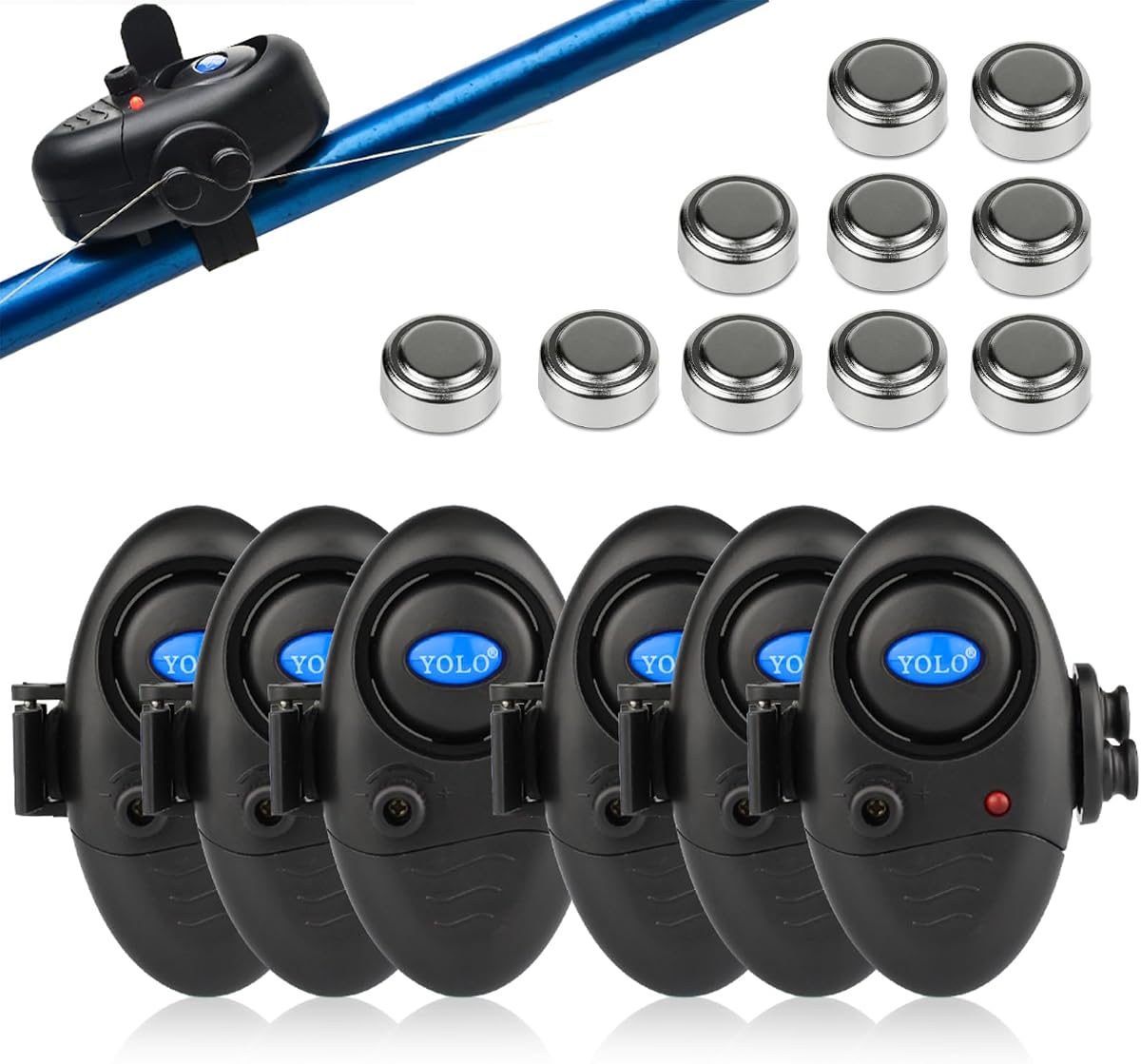 Cooltto Upgraded Fishing Bite Alarm with 10 Bonus Batteries
