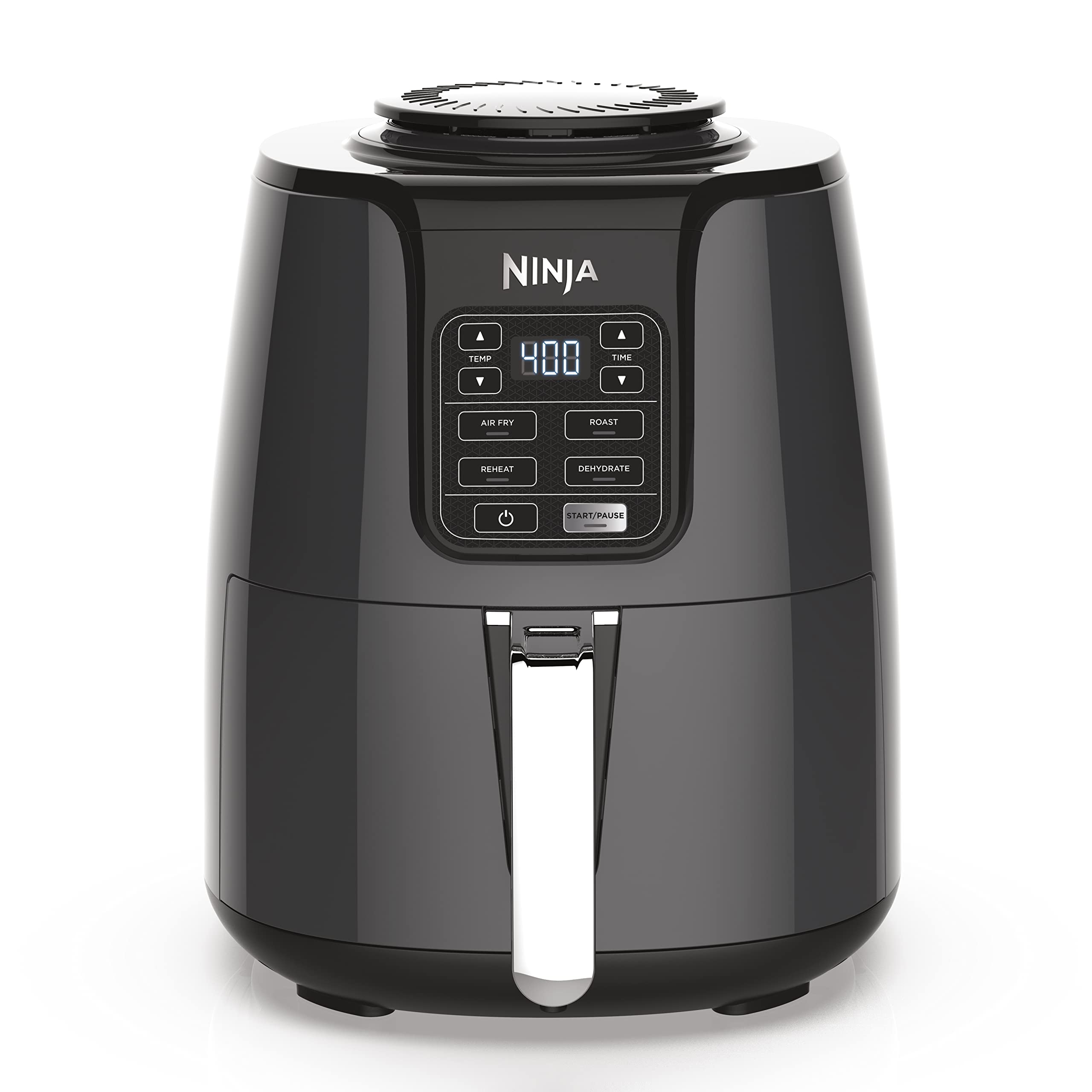 ninja  air fryer  4 qt capacity  4-in1 roast crisp roast reheats amp dehydrates  dishwasher safe parts  includes 20 easy amp healthy recipes  compact  grey  af101
