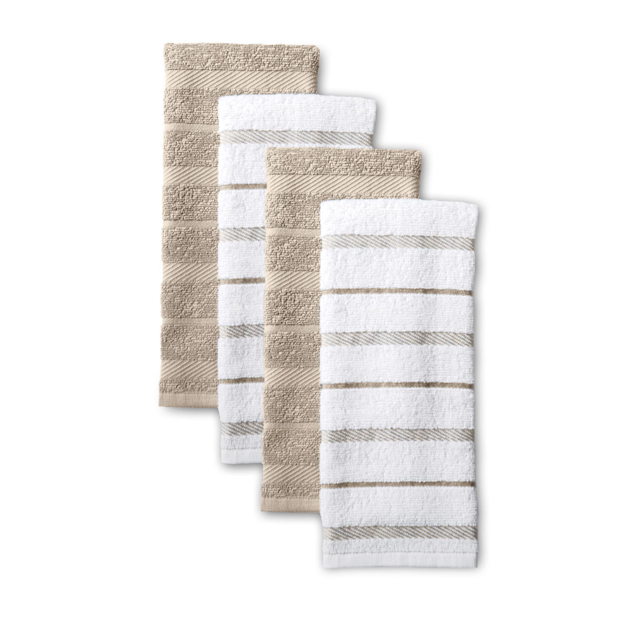 kitchenaid albany kitchen towel 4-pack set milkshake tanwhite 1634x2634