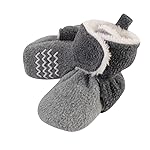 Hudson Baby Unisex Baby Cozy Fleece and Faux Sherpa Booties