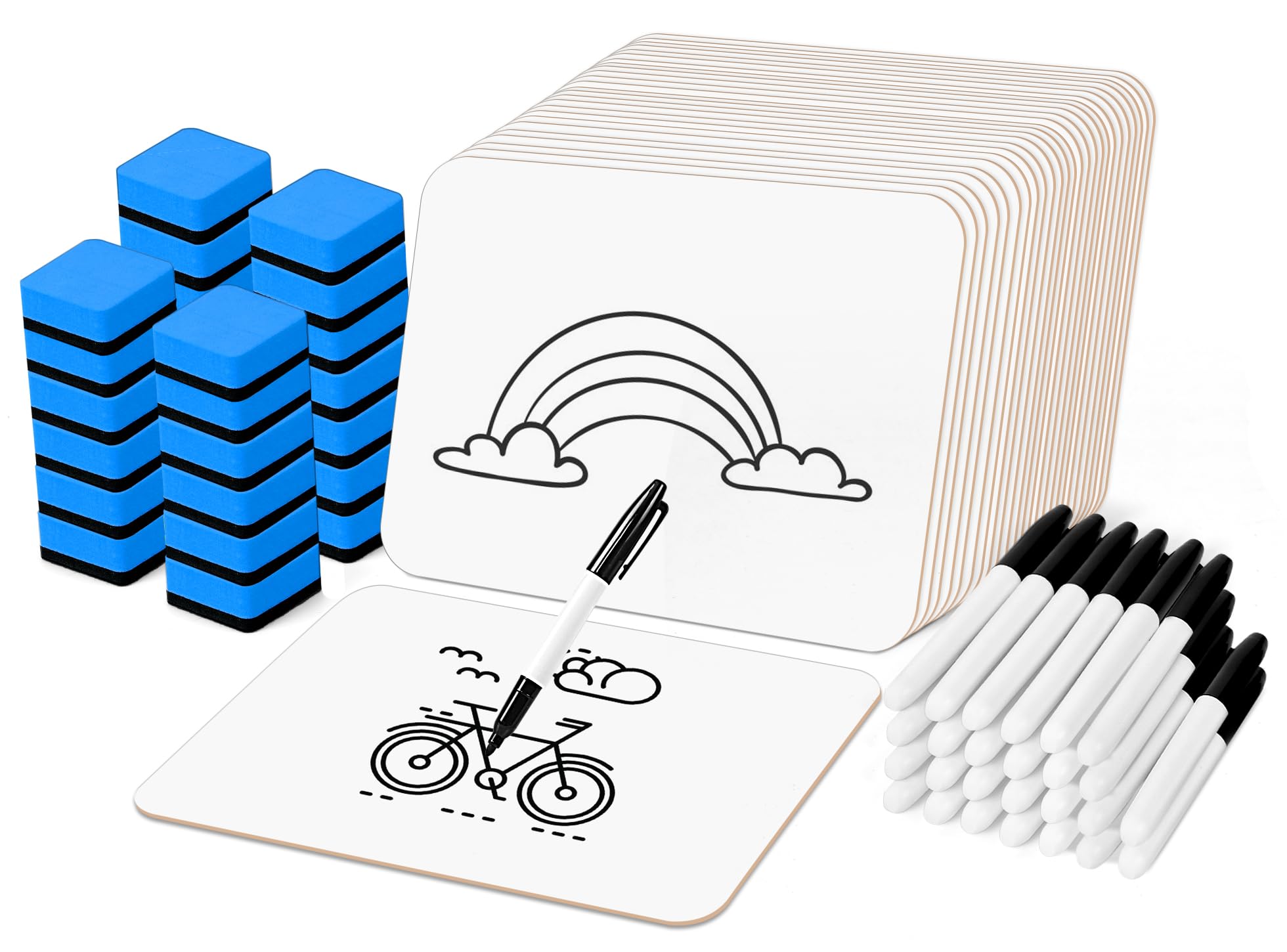 dry erase lapboards pandri 26 pack double sided 125 x 9 inch whiteboards with 26 erasers and 26 markers dry erase boards for kids students classroom teacher supplies