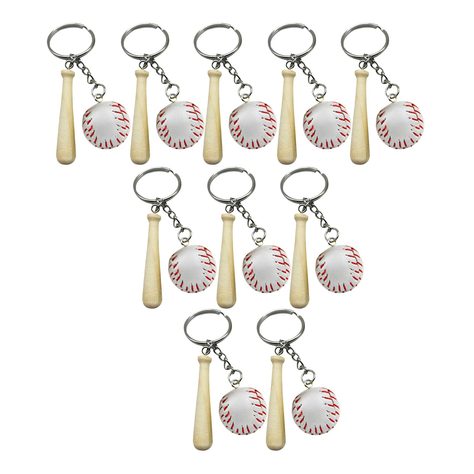 16 Pezzi Portachiavi Sportivi da Baseball Mini, Ciondoli Chiave Realistici a Forma di Pallone, Souvenir per Eventi Sportivi e Bomboniere, Piccoli Accessori Resistenti per Fan