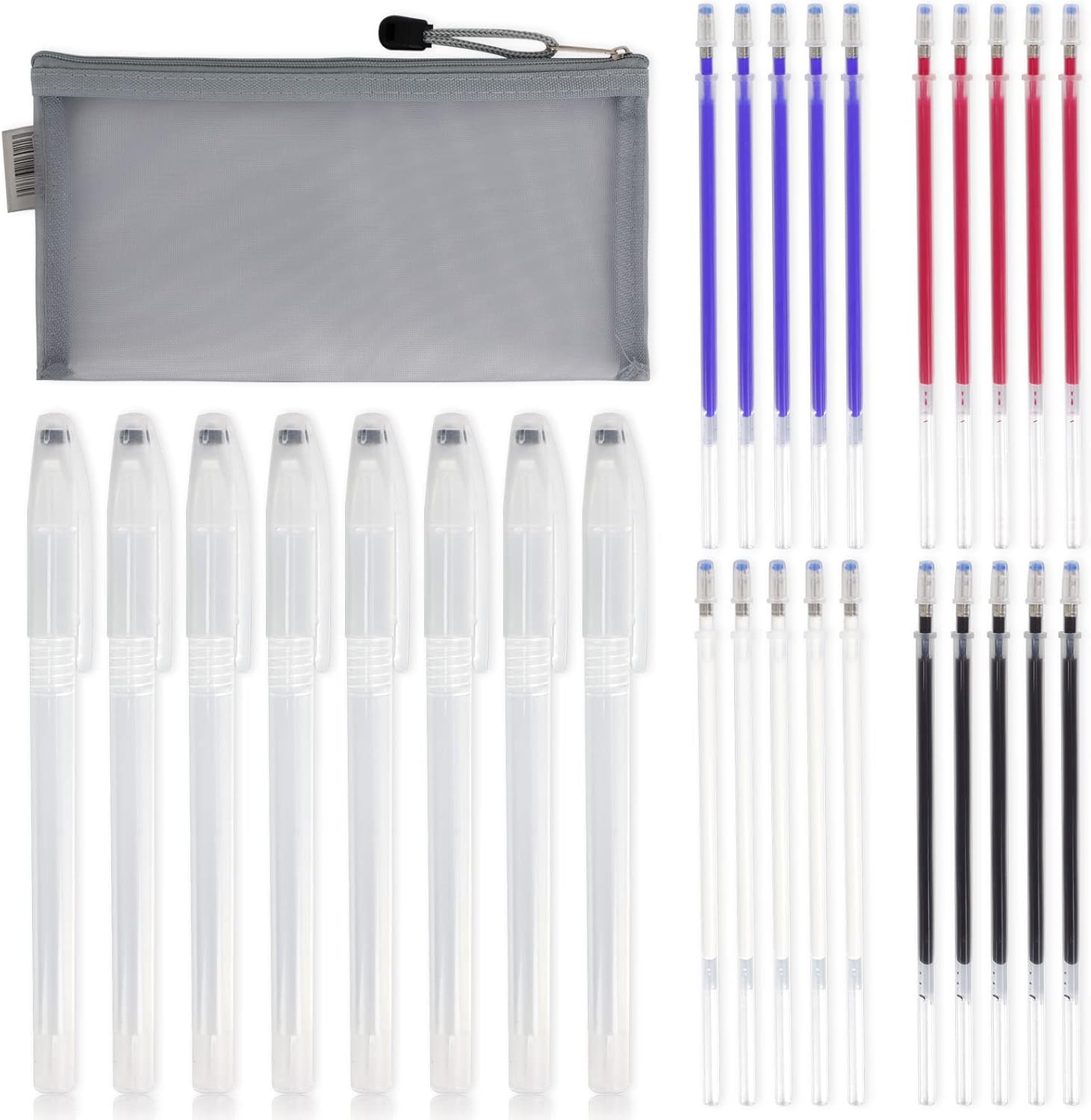 HMIEPRS 4 Colors Heat Erasable Fabric Pen Set, 8Pcs Heat Erase Pen