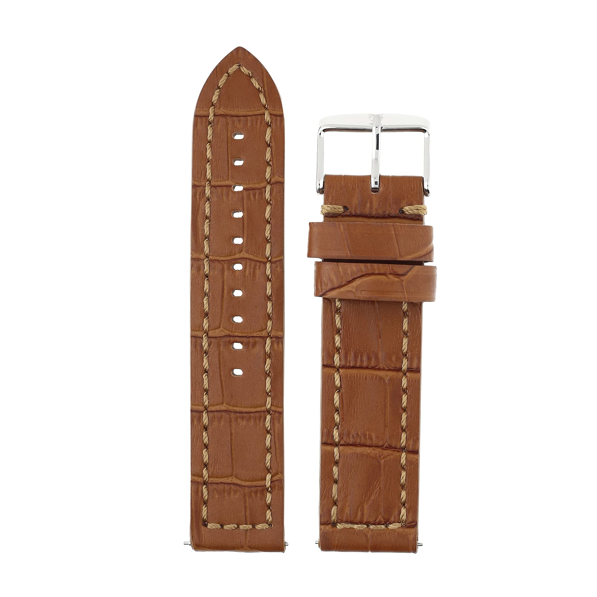 Titan 24 mm Tan Genuine Leather Strap for Men (B0919X78YZ) Amazon Price History, Amazon Price Tracker
