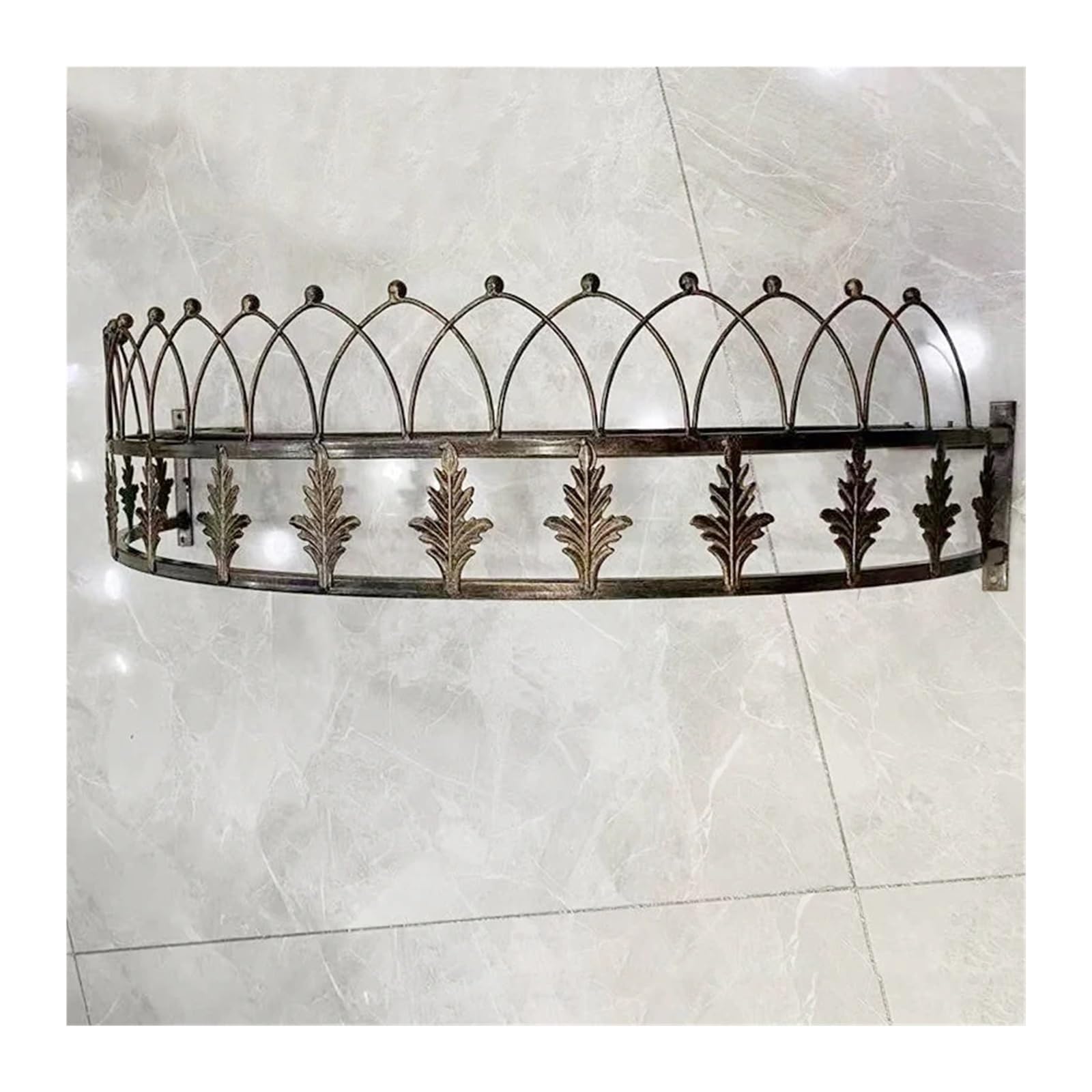 KiddiBubzi Princess Bed Canopy Bed Curtain Girl Children Room Decor Bedside Yarn Net Romantic Princess Tents Bed Canopy Valance(Only bronze crown,1.5m (5 feet) bed)