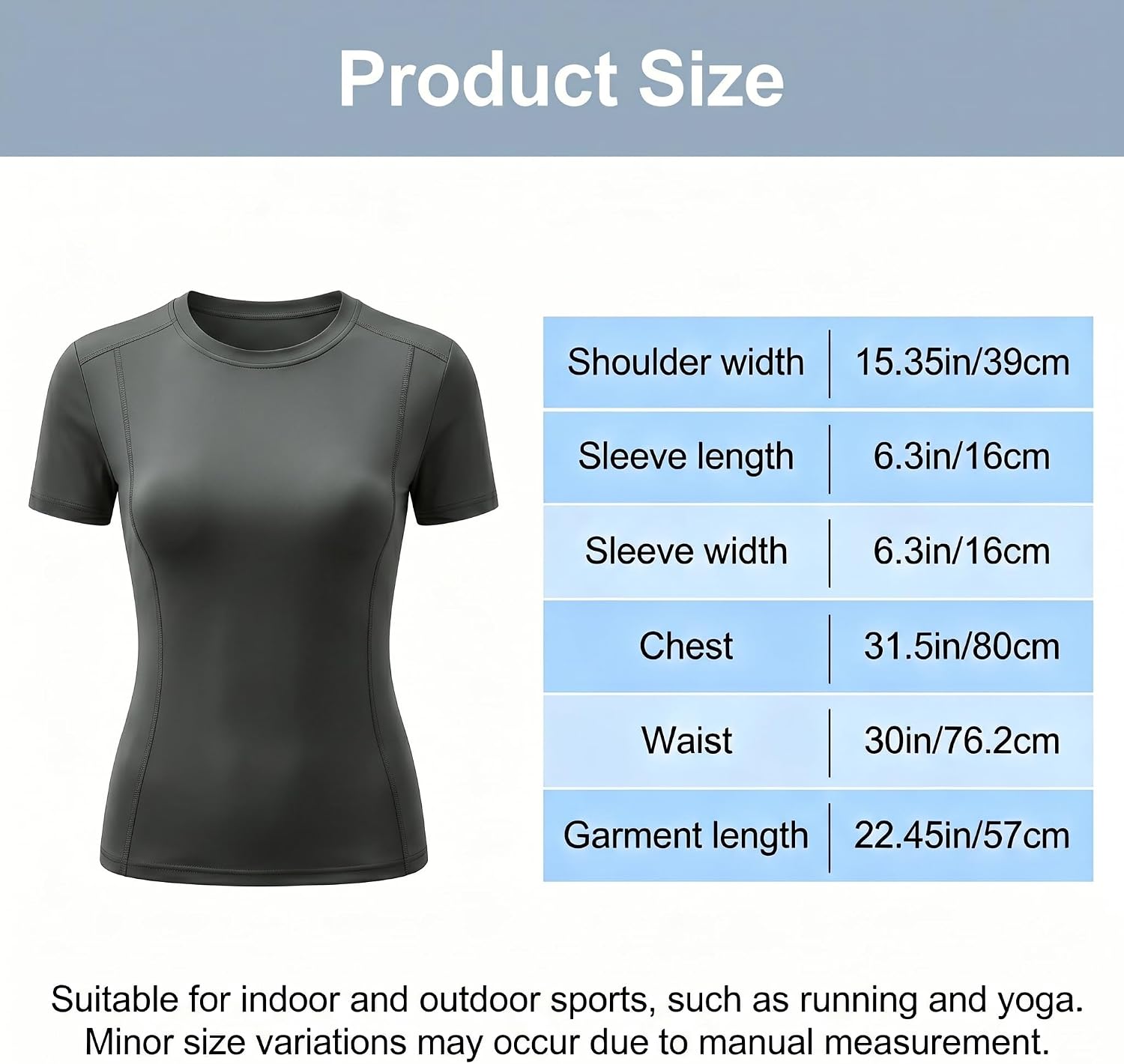 2 Pack Women's Compression Shirts, Quick Dry Short Sleeve Workout Tops Athletic Gym T-Shirt Yoga Running