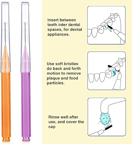 Miniatura 51 de Patelai 100 piezas de cepillos para limpiador, cepillo interdental, palillo de dientes, cabezal de hilo dental, hilo dental, higiene dental, hilo
