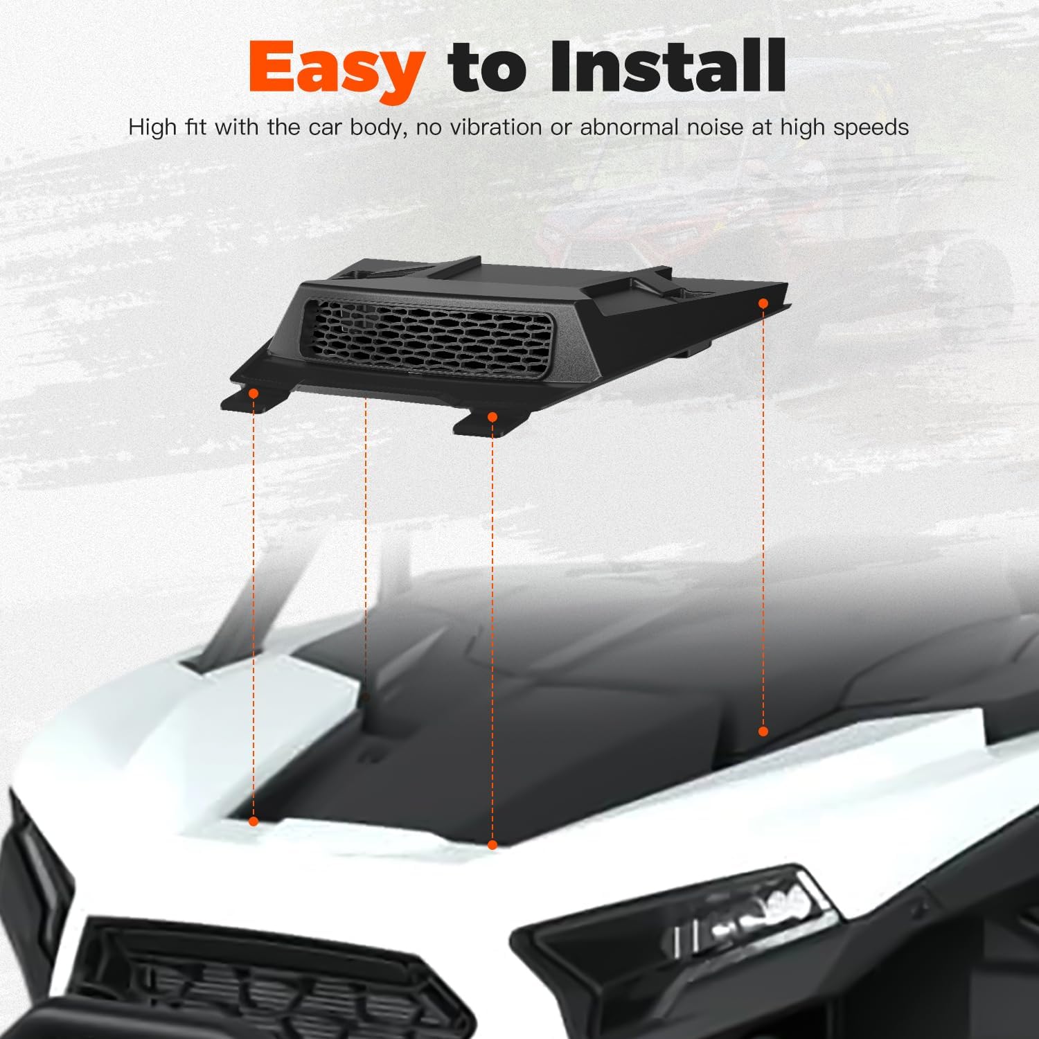 Sport Front Turbo Hood Scoop for Polaris RZR XP 1000/ XP4 1000 2024 2025+ Accessories