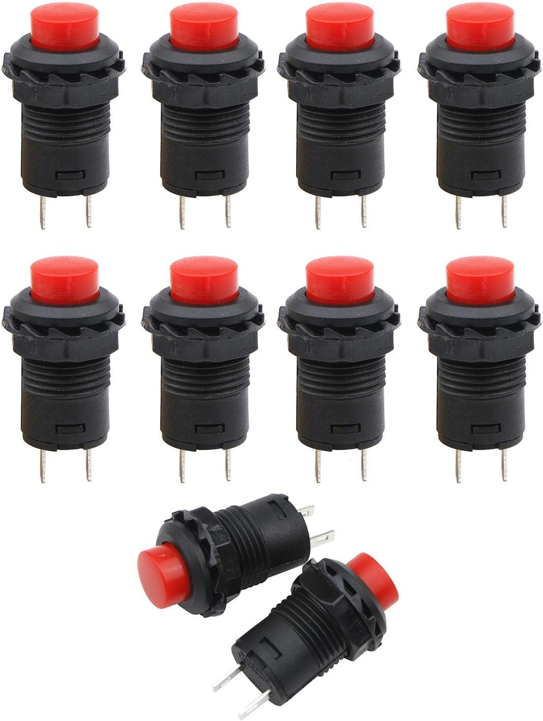 Bеѕt Cуbеr Mоndау 🔥 Senmod 10 PCS Mini 2 Pin Round Toggle Self-locking Power Push Button Switch,DIY Electronics Round Button