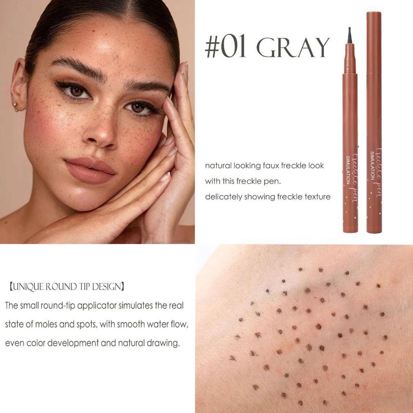 2PCS Freckle Pen Set, Waterproof Quick-Dry Formula for Natural Faux Freckles Sun-Kissed Lifelike Finish - Image 2