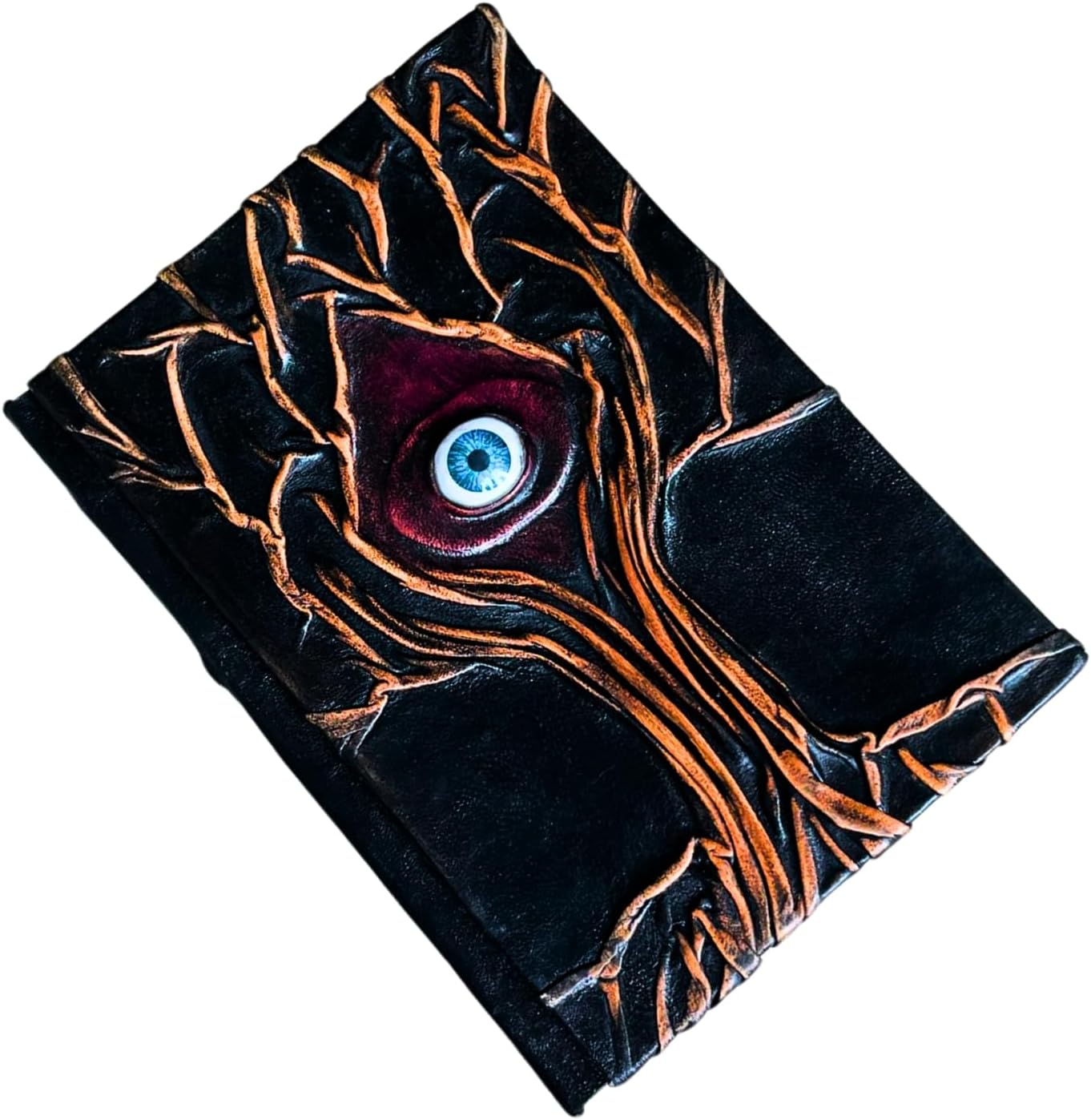 Handmade Leather Journal – Vintage Leather-Bound Notebook with 200 Deckle Edge Pages – Rustic Writing Journal, Antique Travel Diary & Unlined Sketchbook – Artisan Gift for Men & Women, Writers & Artists (Tree of Vision)