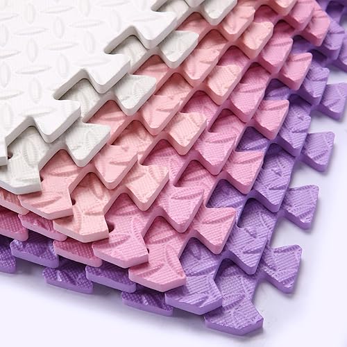 Miniatura 204 de Tapete de juego de espuma para bebé, tapete entrelazado de 0.4 pulgadas de grosor con colores sólidos, tapete de juego suave y no tóxico, tapete