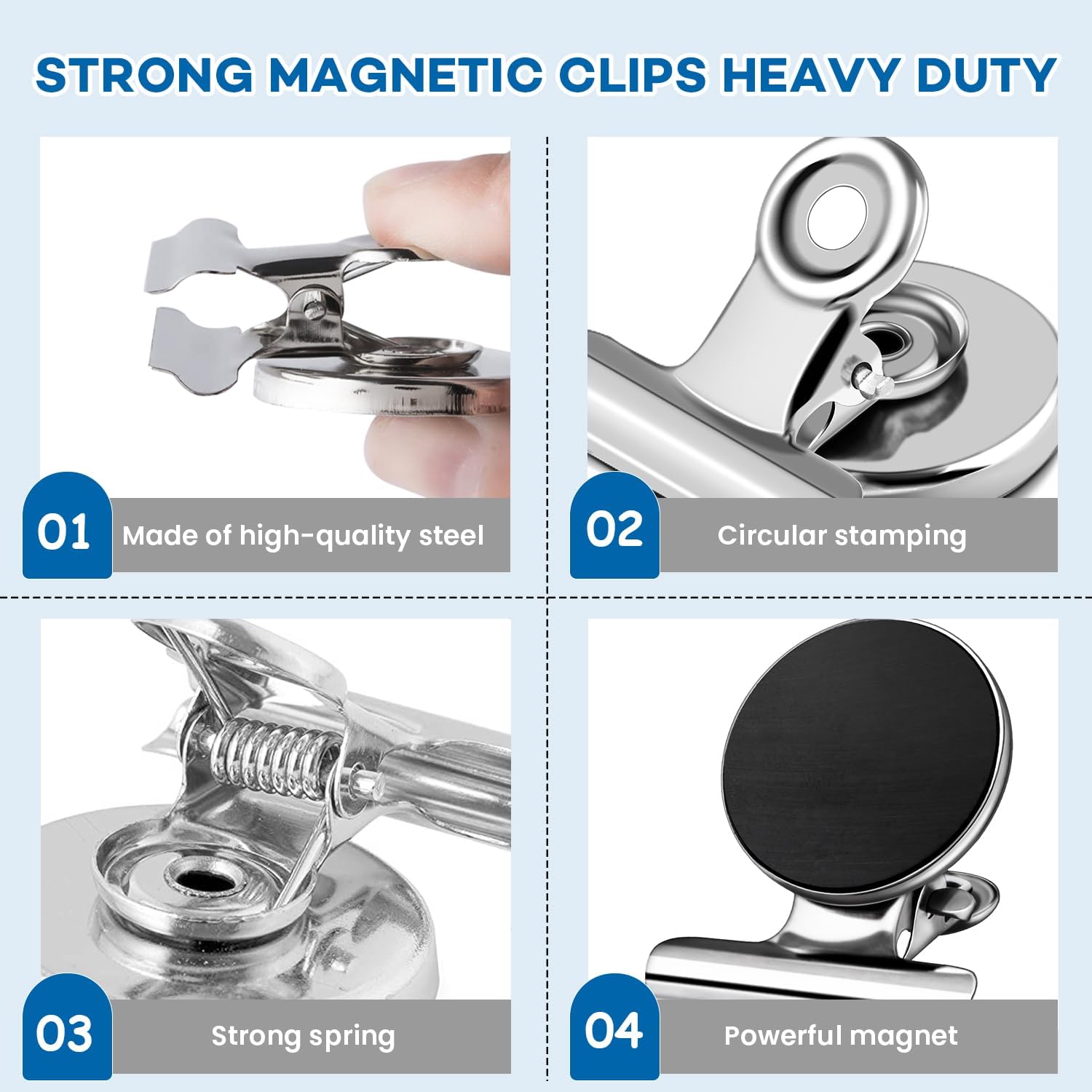 DIYMAG Magnetische Clips – 20 Stück, Starke Kühlschrankmagnete Für Fotos & Notizen