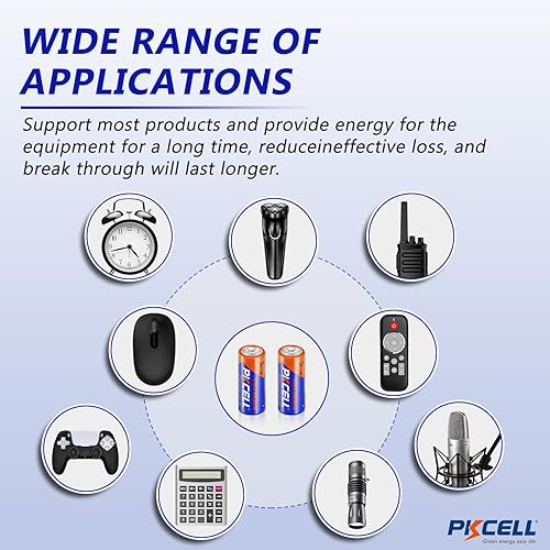 Miniatura 3 de PKCELL 40 baterías alcalinas de 1.5 V LR1MN9100E90N, baterías a prueba de fugas, baterías de alto rendimiento y potentes, adecuadas para todo tipo