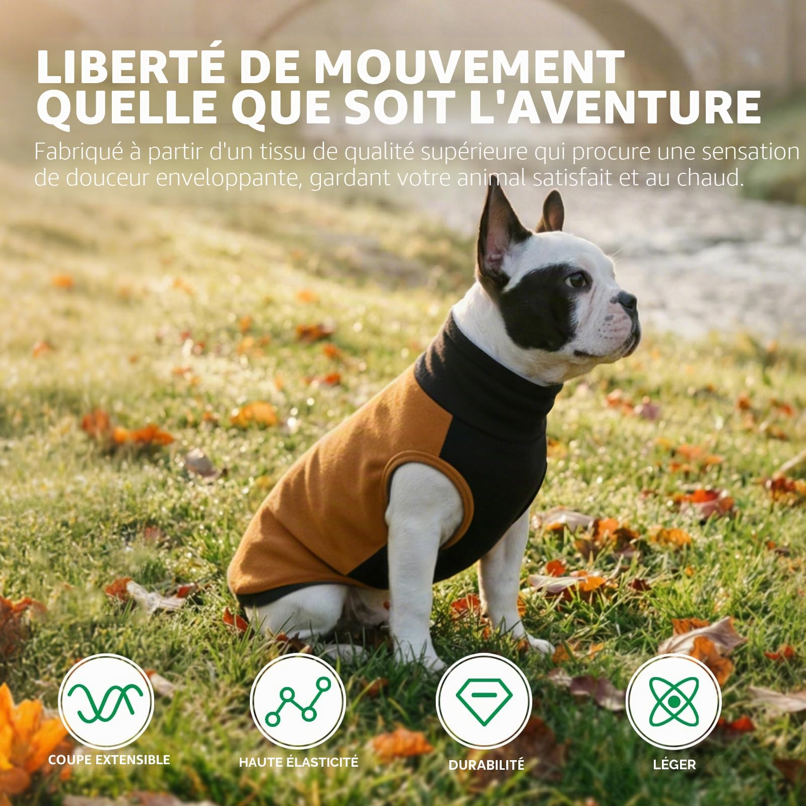 KONVINIT Pull pour Grand Chien Pull-Over Chaud pour Gros Chien (M-5XL) - Col Roulé en Polaire, Protection Hiver, Confort Maximal