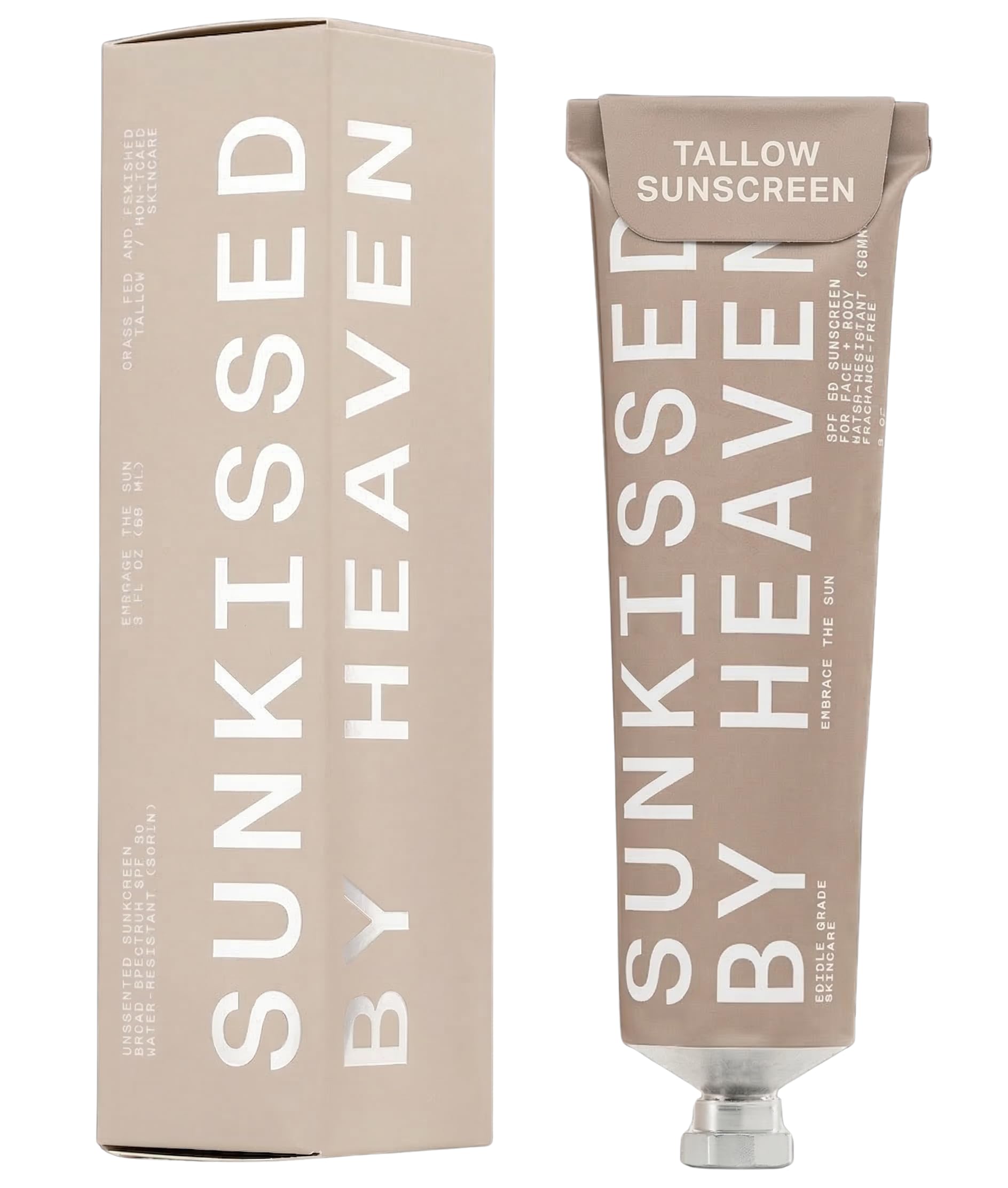 Jay Alvarrez Beef Tallow Sunscreen SPF 50 – Grass-Fed Tallow & Zinc Oxide Mineral Sunscreen, No White Cast, Water Resistant Face & Body Sunblock | 3