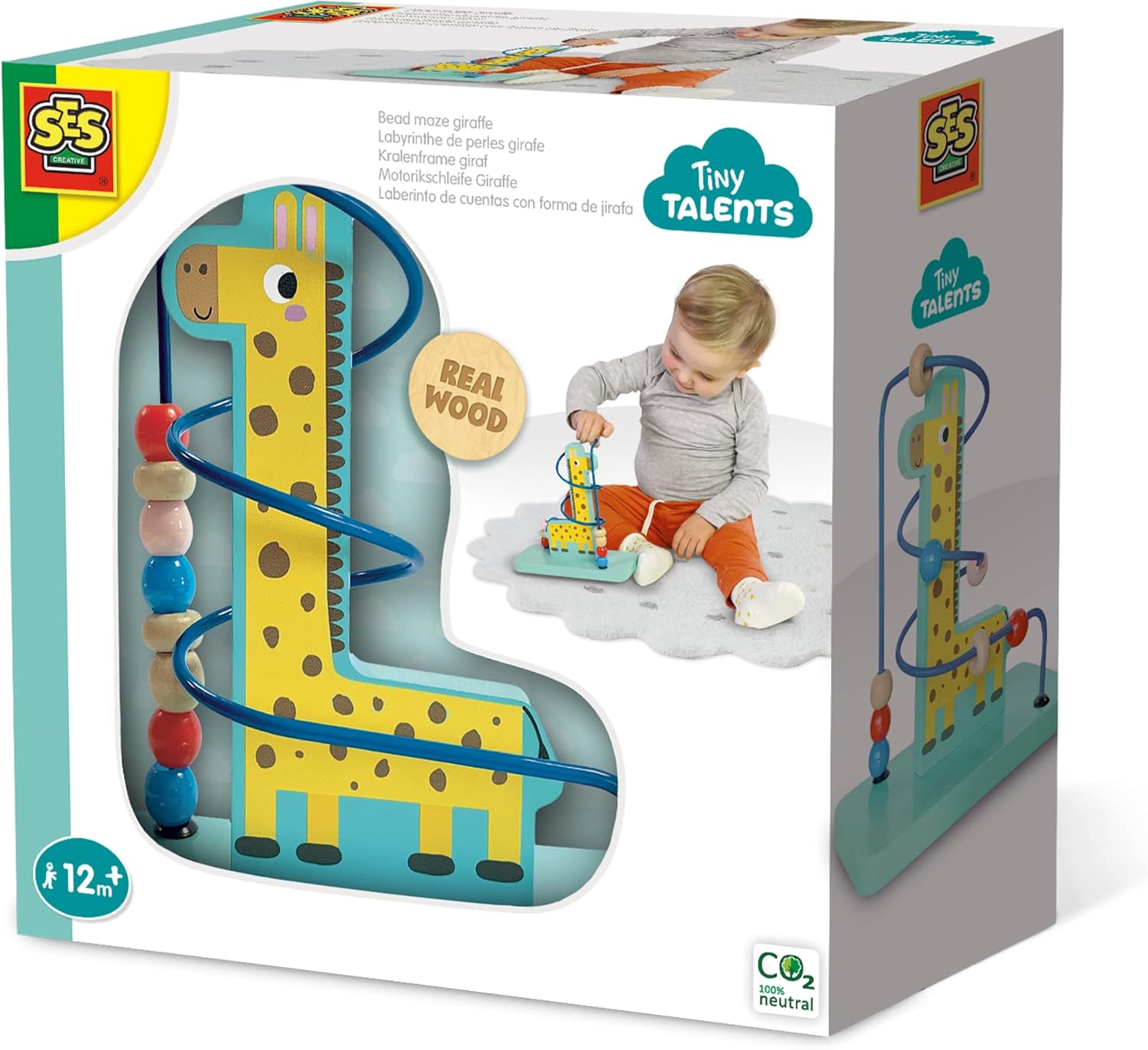 SES Creative 13119 Bead Maze Giraffe, Small