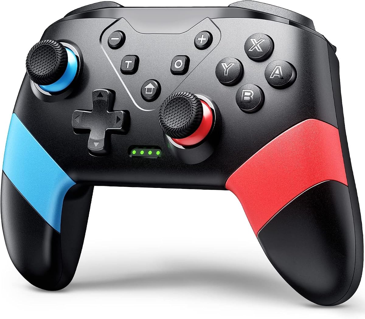 Switch Controller for Switch/Lite/OLED, Pro Controller Red-Blue | Programmable, Wireless Remote, Motion Control, 6-Axis Gyro, Vibration, Turbo, Wake-Up, Ergonomic Grips, 33ft Range
