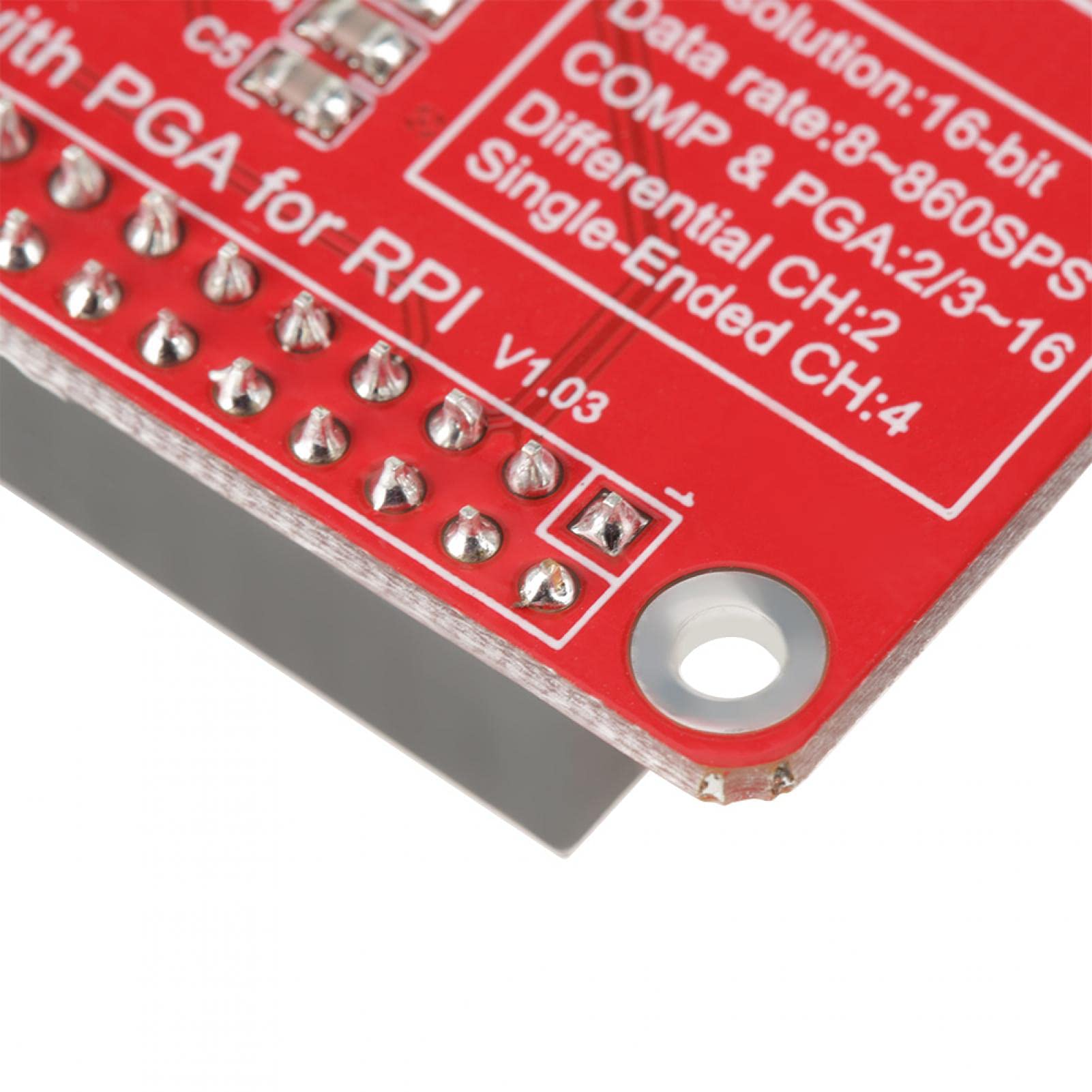 Analog-zu-Digital-ADC-Konverter, Digital-Konverter-Modul mit 4-Kanal-I2C-Adresse, 1 Stück 16-Bit ADS1115 ADC Analog zu Digital Konvertermodul für Pi 3/2/B+