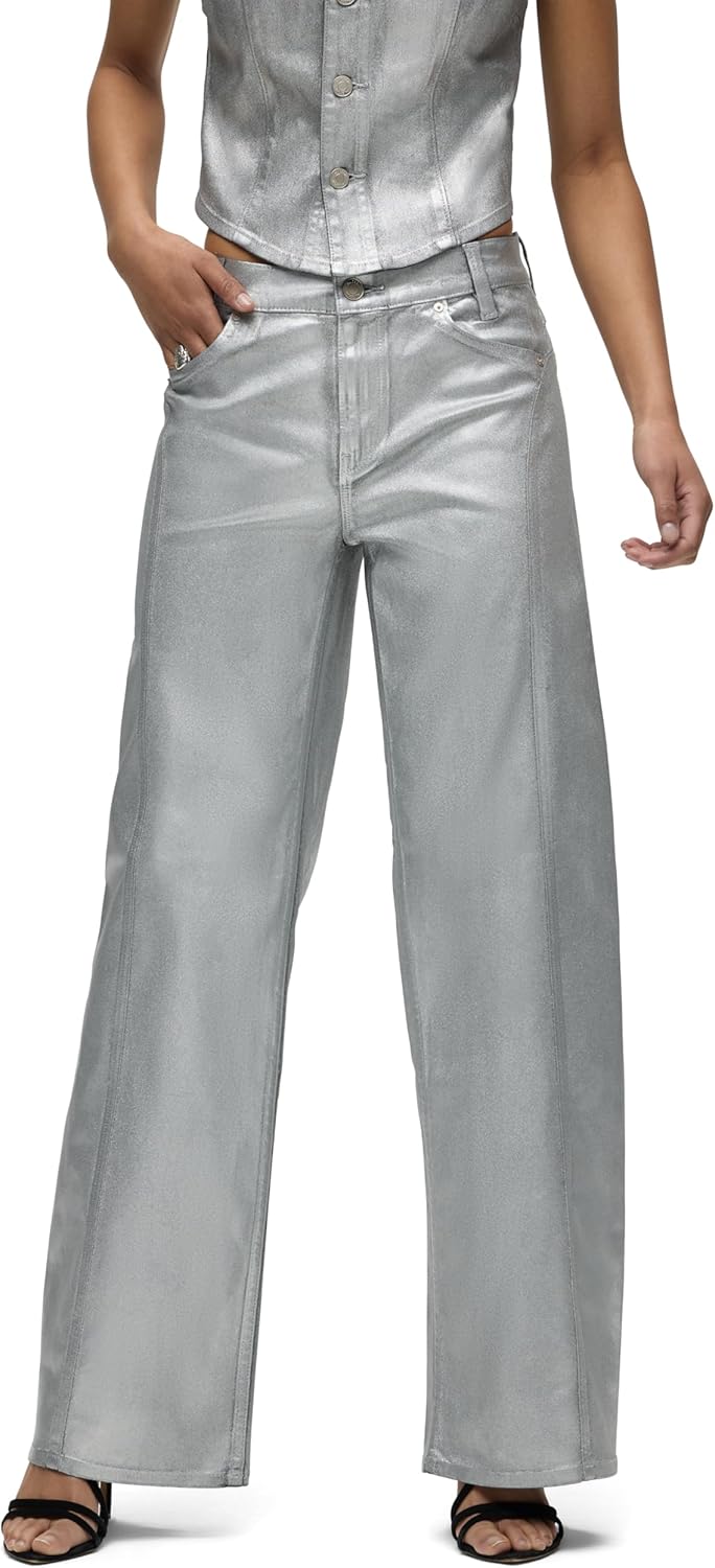Hudson Womens Lexi Seamed Wide Leg Pant