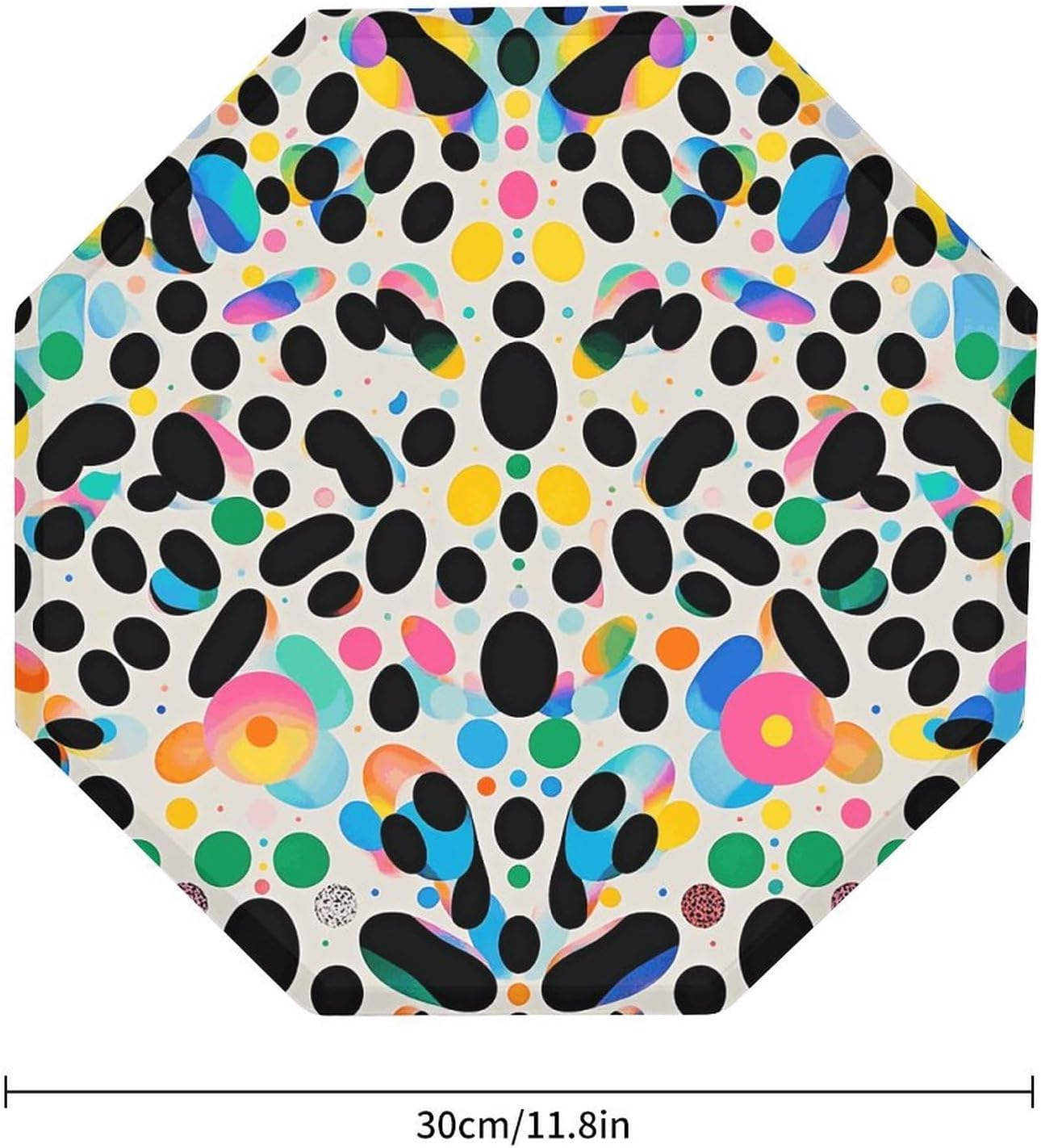 Ctagon Metal Sign for Home, Modern Display Plate for Kitchen, Glitter Rainbow Polka Dot Plates Accent Hanging Wall Decorations 3PCS for Living Room, Bedroom, Hallway, Hotel