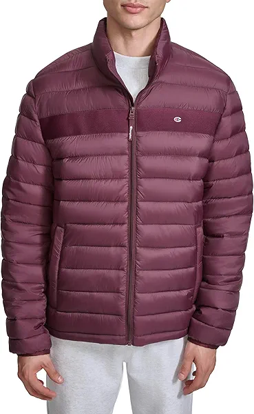 Champion mens Lightweight Packable Puffer Jacket