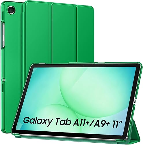Vista 21 de MoKo Funda para Galaxy Tab A9+/A9 Plus de 11 pulgadas 2023, Funda Protectora Inteligente Delgada con Soporte y Carcasa Trasera Translúcida de PC