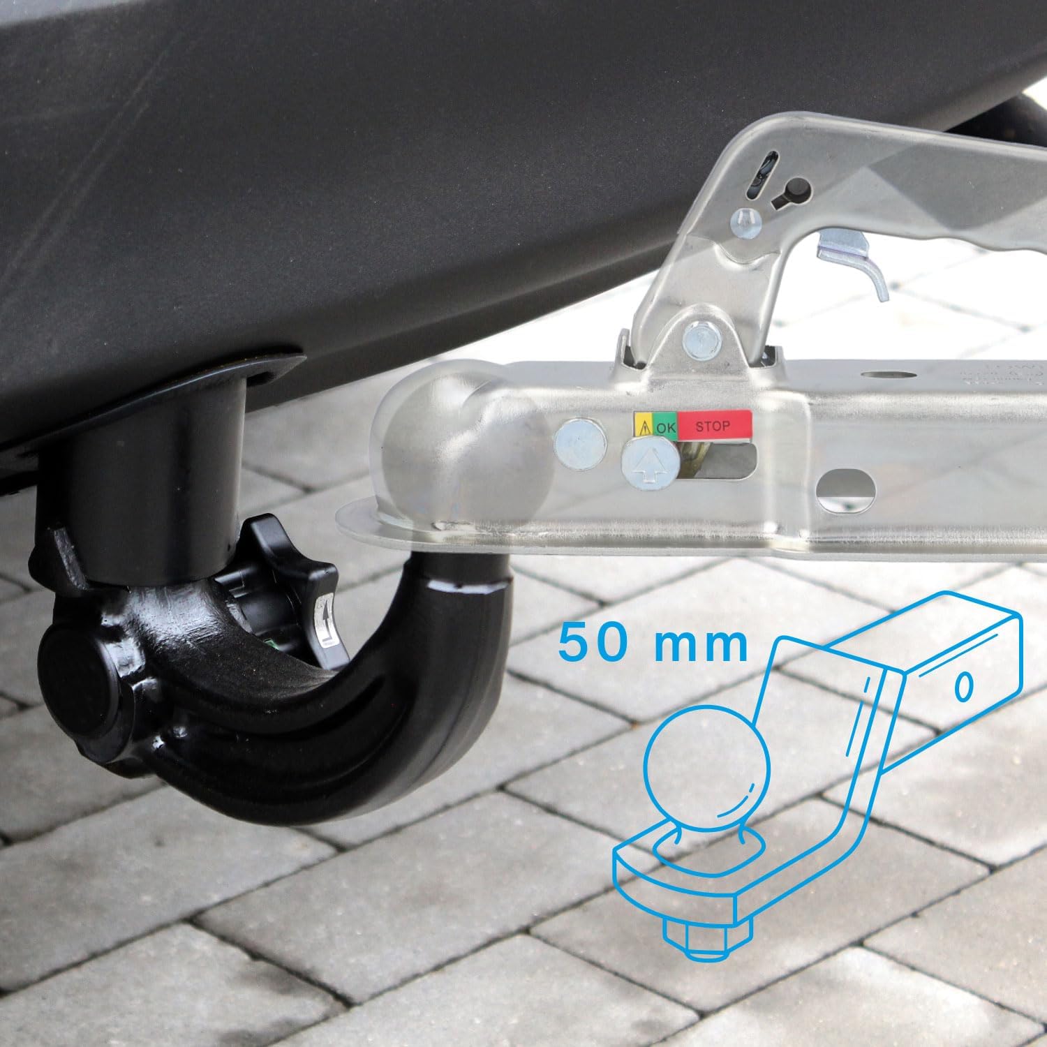 Unitec 10335 トレーラーカップリング 60mm 正方形