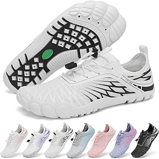 SAGUARO Damen Barfußschuhe Leicht Atmungsaktive Schnell Trocknend Badeschuhe mit Breiter Zehenbox, Gr. 35-43