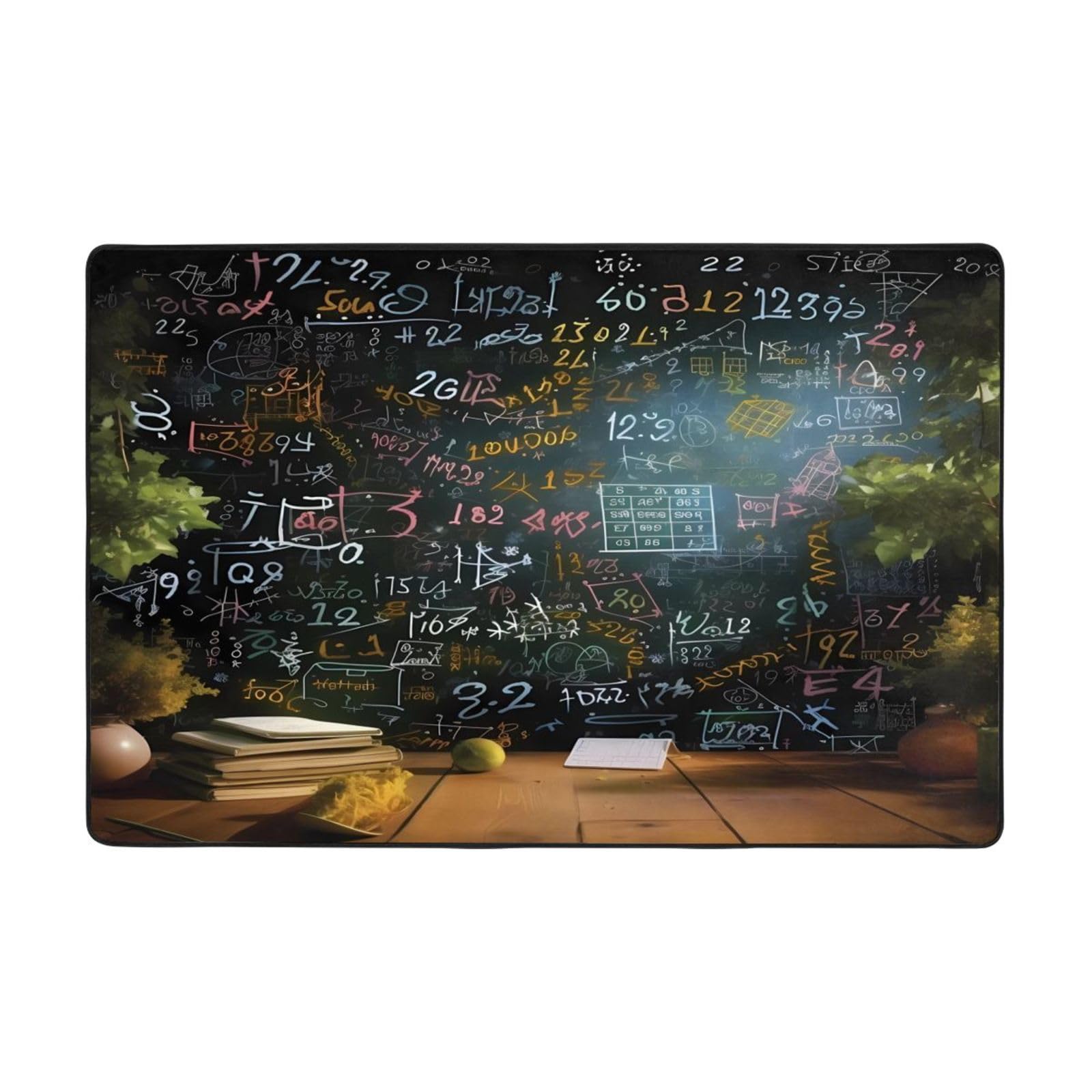 Tapis imprimé avec formule mathématique antidérapant pour salon et chambre