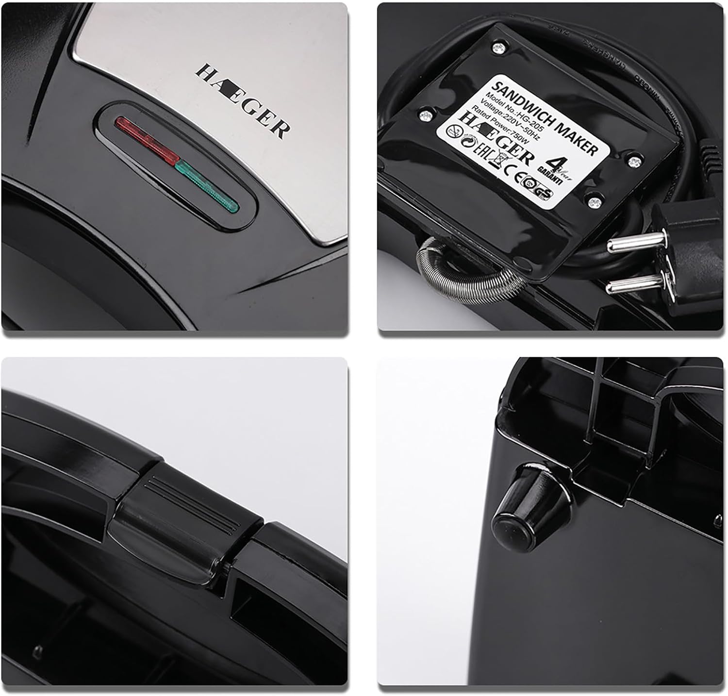 Sandwich Maker, Panini Press Sandwich Maker with Nonstick Surface Breakfast Sandwich Maker Easy to Clean and Storage, Indicator Light, Cool Touch Handle Burgers Steak Grilled Cheese