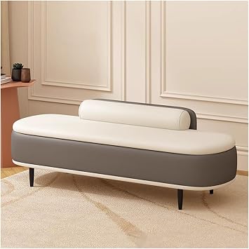 Bedroom Bench Storage Ottoman,Upholstered End of Bed Bench with Metal Legs,Entryway Footrest Seat Rectangular Extra Long Storage Bench for Living RoomGray,100CM