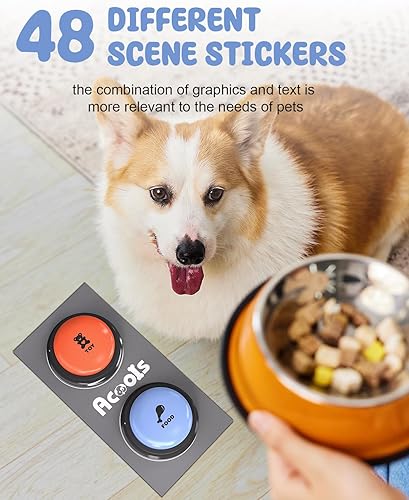 Miniatura 3 de Botones para comunicación para perros, juego de 9 botones para hablar con perros, grabación de voz de 30 segundos, botones de entrenamiento para