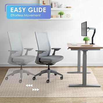 Vicwe Office Chair Mat for Carpeted Floors, 48X36 Chair Mats with Studs