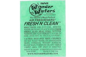 Wonder Wafers Individually Wrapped Clean Car Air Freshener