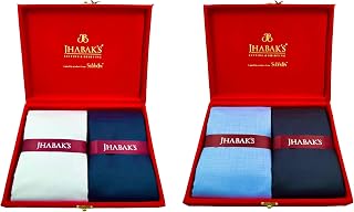 JHABAK'S Unstitched Premium Cotton Blend Solid Shirt & Trouser Fabric - 2.25 Meter Shirt Cloth - 1.30 Meter Pant Piece (Pa... Price In India