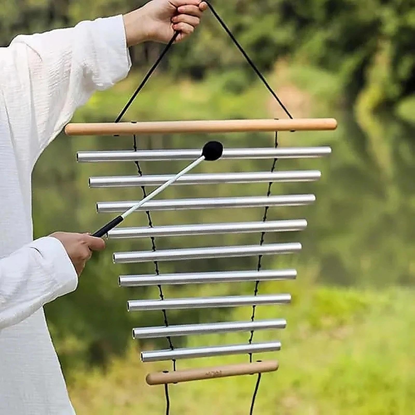 Suono curativo sonoro, 9 toni meditazione Swing Chime per relax e benessere, include martello gratis