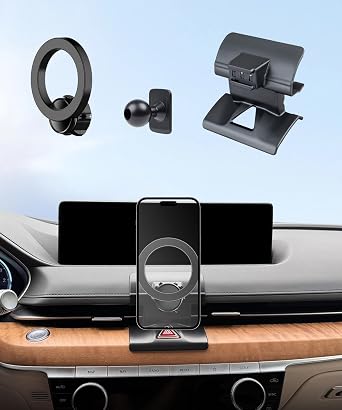 Car Phone Mount for Genesis G80 2021-2024 Accessories,Magsafe Magnetic Clip | Cell Phone Holder Compatible with iPhone, 3D fit Stable Dashboard GPS Navigation Bracket Cradle Does Not Affect Air Vent