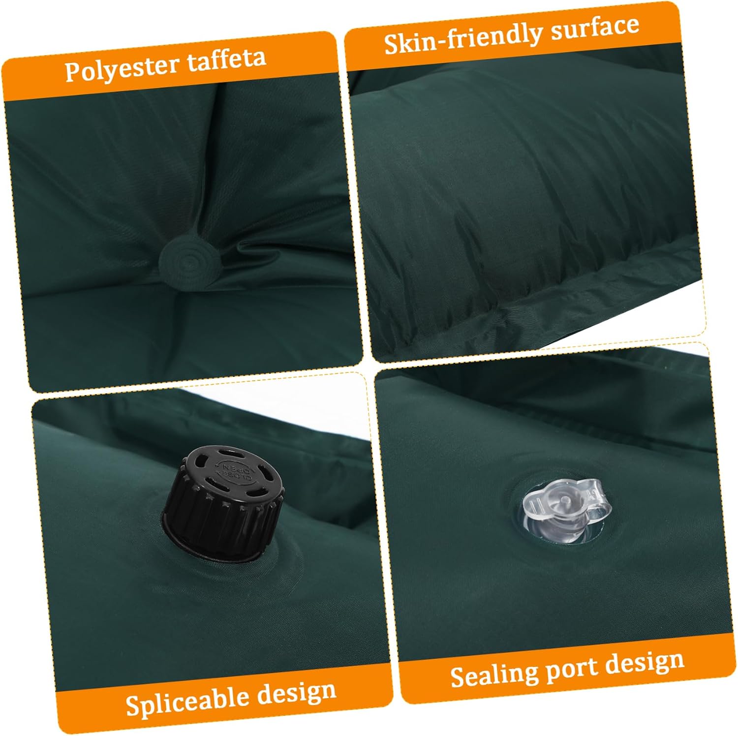 GANAZONO Self-Inflating Camping Sleeping Pad 185x60x2.5cm Portable Outdoor Air Mattress in Military Green Ultralight Inflatable Mat for Backpacking and Hiking