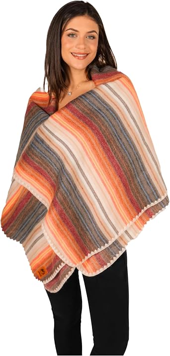 ALPAKITAS Alpaca wool Shawl Wrap for Men and Women- Shawls and Wraps - 70% Alpaca - Unisex Fashion - Blanket Wool Shawl