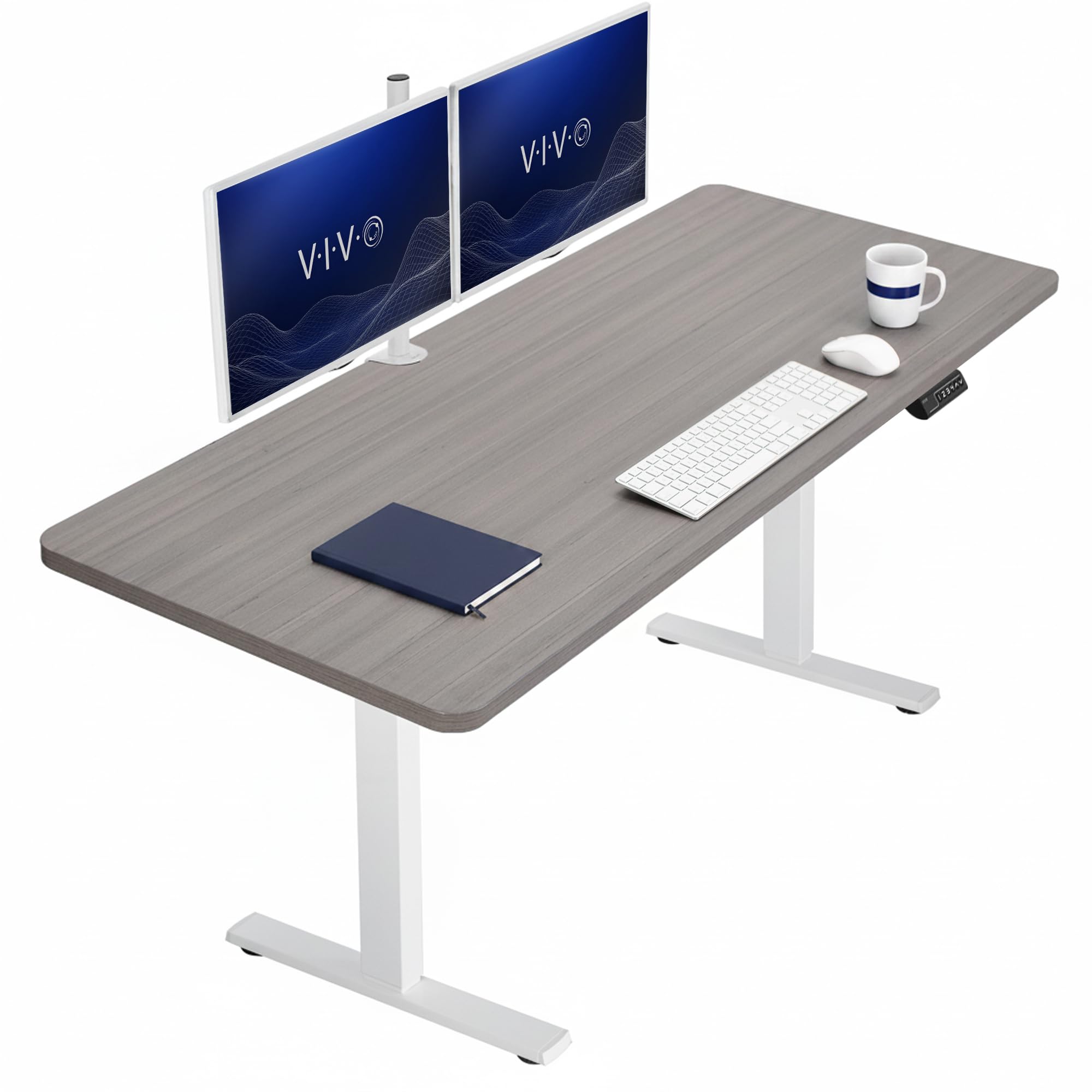 VIVO Dark Gray 60 x 24 in Standing Desk, DESK-KIT-1W6G