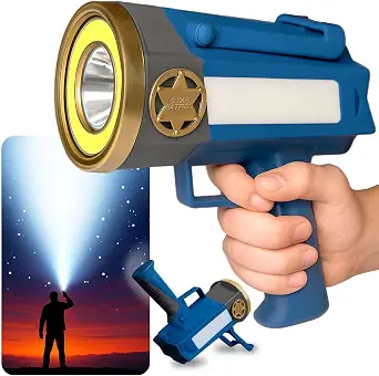 Star Patrol Mega-Bright Rechargeable Spotlight, 10 Modes, Turbo Boost, Phone Charger, for Camping & Emergencies