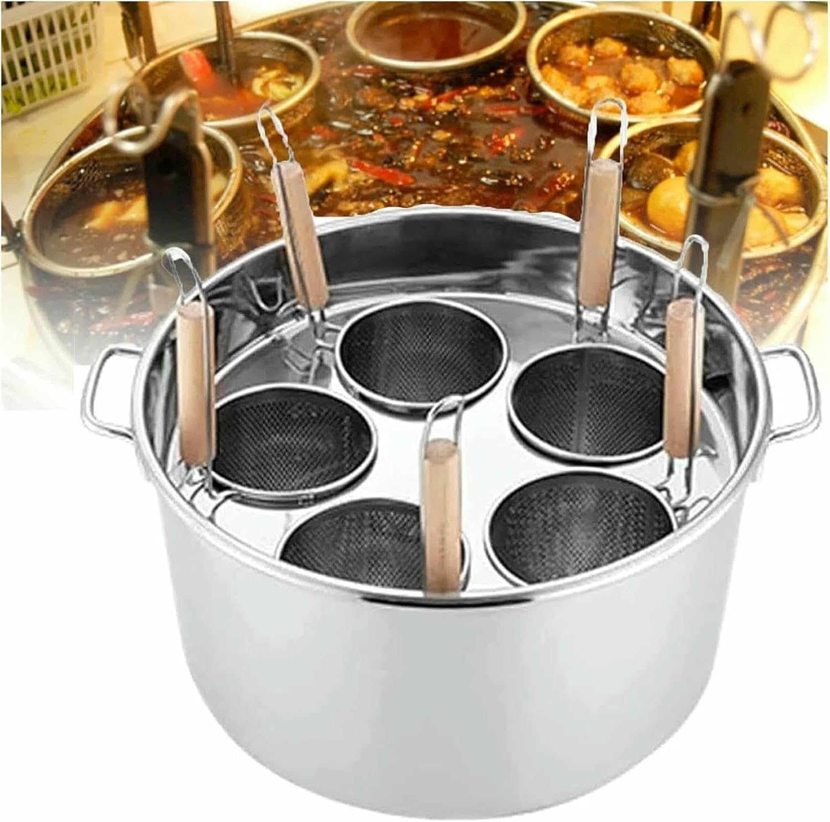 Garnek do makaronu ze stali nierdzewnej, garnek do gotowania na parze, spaghetti, bulion, wielofunkcyjny garnek do gotowania na parze z koszem parowym i pokrywką