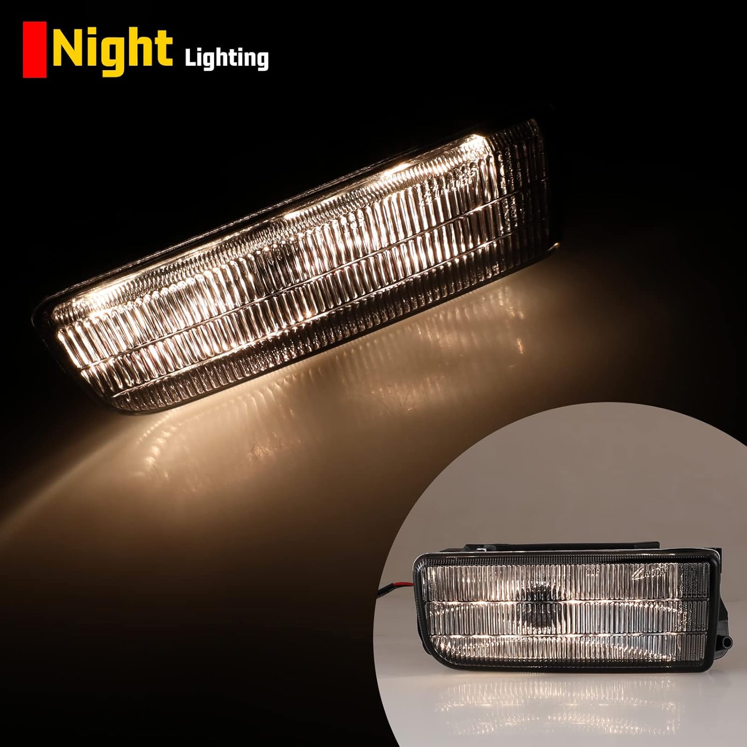 Fog Lights Assembly Compatible with BMW E36 / M3 3 Series 1992 1993 1994 1995 1996 1997 1998 1999 Fog Lamps Replacement with H1 12V 55W Bulbs-1 Pair (Smoke Glass Lens)