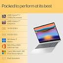 HP 15 Laptop, AMD Ryzen 7 7730U (16GB DDR4,512GB SSD) Anti-Glare, Micro-Edge,15.6''/39.6cm, FHD, Win11, M365 Basic(1yr),Office Home24,Silver,1.59kg,FHD Camera w/Privacy Shutter, Backlit KB, fc0761AU gallery image
