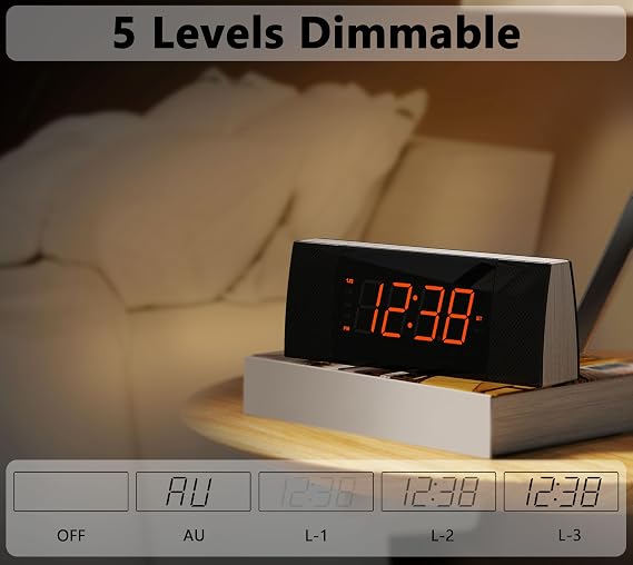iTOMA Alarm Clocks Radio with APP Control, Bluetooth, FM Radio, Dual Alarm with Snooze, USB Charging, Auto and Manual Dimmer CKS503