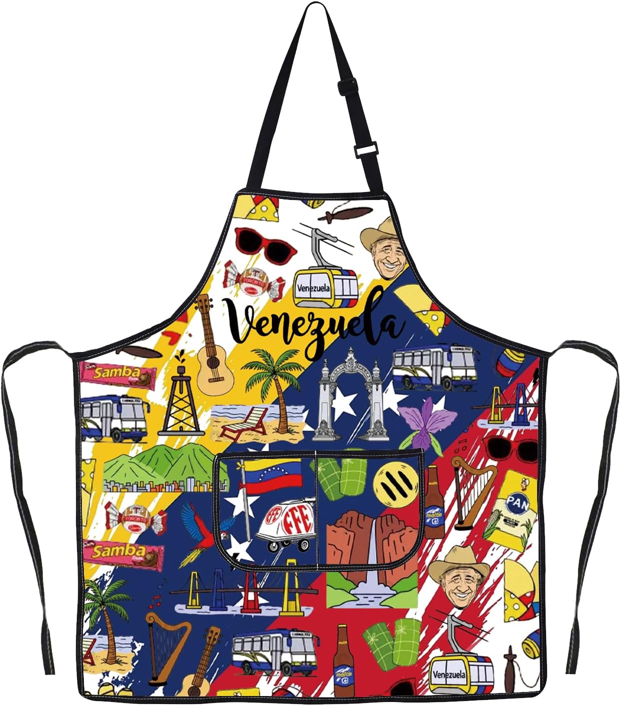 G2TUP Venezuela Kitchen Apron Venezuelan Cooking Apron Venezolano Food Gifts Venezuelan Chef Apron Venezuelan Souvenirs Gifts